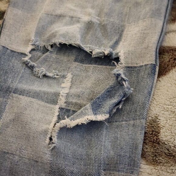 Frankie B Vintage Patchwork Boot Cut Jeans Size XS - Picture 10 of 11